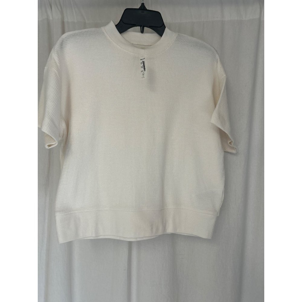 Madewell $52 Womens Waffle Mockneck Tee in Lighthouse Size XS NJ790 - Picture 2 of 5